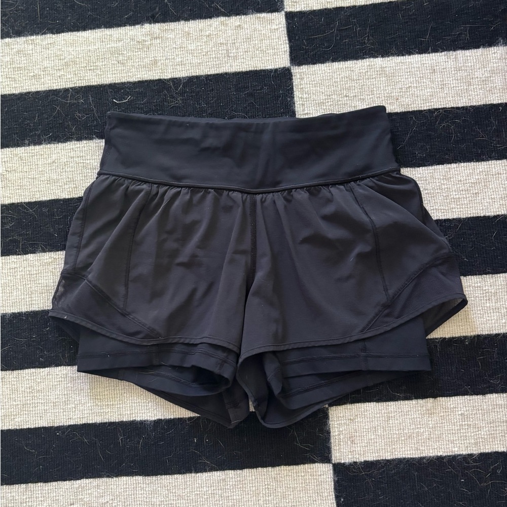 Lululemon Athletica Black Moisture-Wicking Athletic Shorts